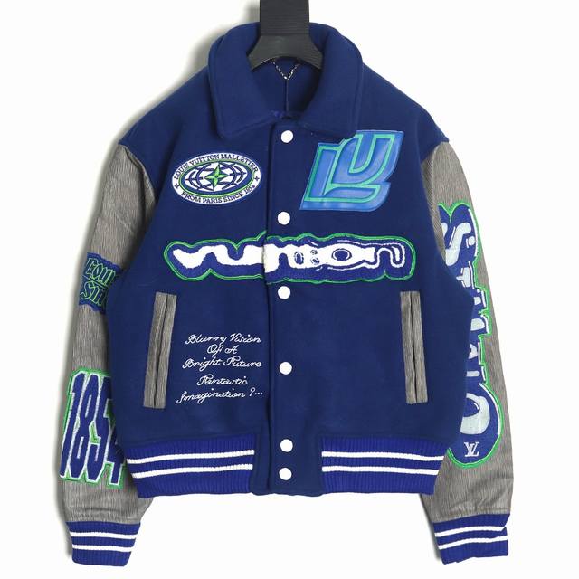 Louis Vuitton Lv 24Fw Klein Blue Earth Baseball Jacket Street style boys show th