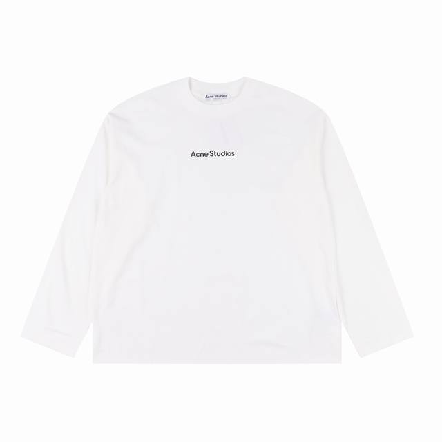 Acne Studios logo print simple long-sleeved T-shirtSynchronous official website