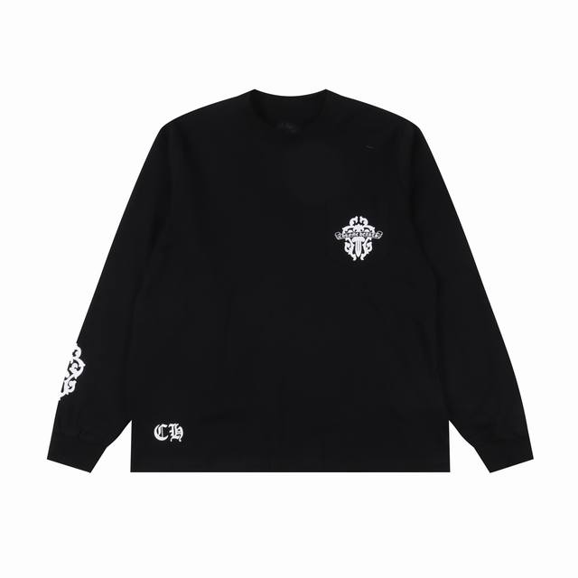 Chrome Hearts Chrome Hearts sword and dagger string logo round neck printed long