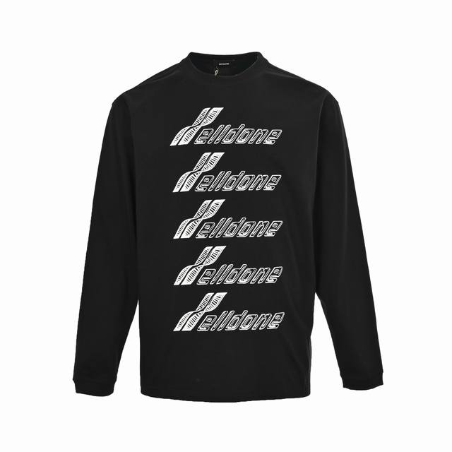 We11 Done hand-painted bullet screen logo long-sleeved T-shirtSynchronous offici
