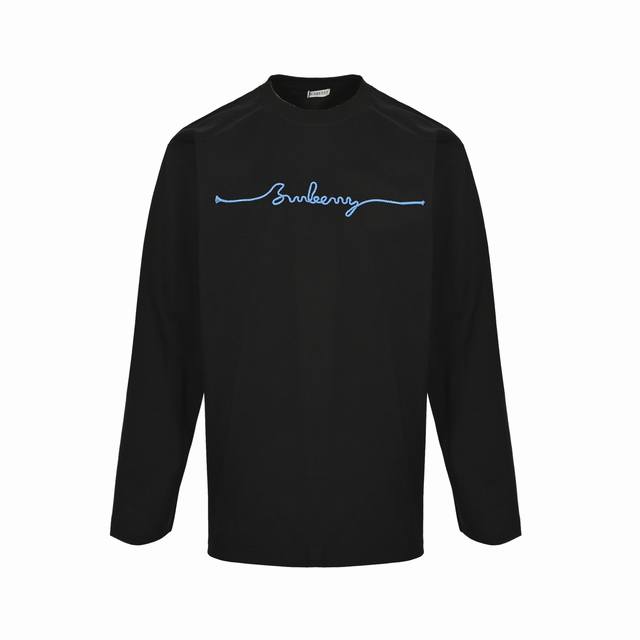 Burberry 25Fw Signature Logo Embroidered Long-Sleeved T-Shirt25 Early Fall Limit