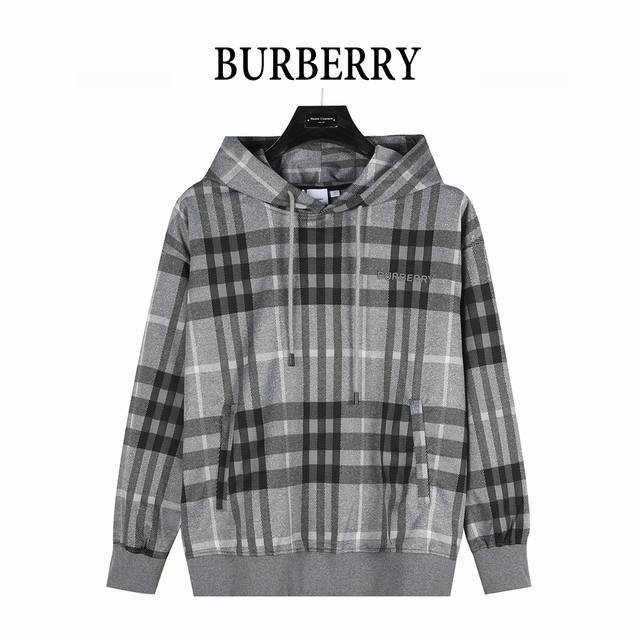 Burberry 25Fw Checked Horse Hoodie with Logo on ChestCrafted from Burberry's cla