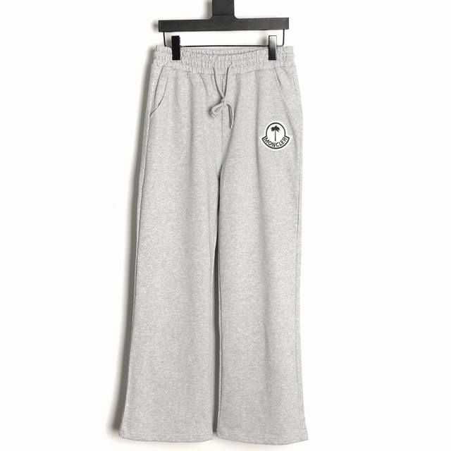 Moncler 25Fw Palm Tree Trousers Made of 400g pure cotton terry fabric, with jacq