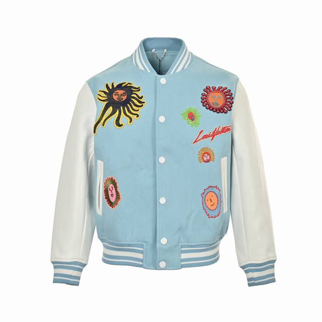 Louis Vuitton 24Fw Yayoi Kusama Sunfish Baseball Jacket1V X Yayoi Kusama Limited