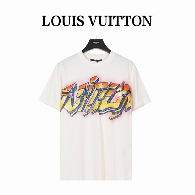 Louis Vuitton short-sleeved shirt with cartoon letter print. Official price: 709