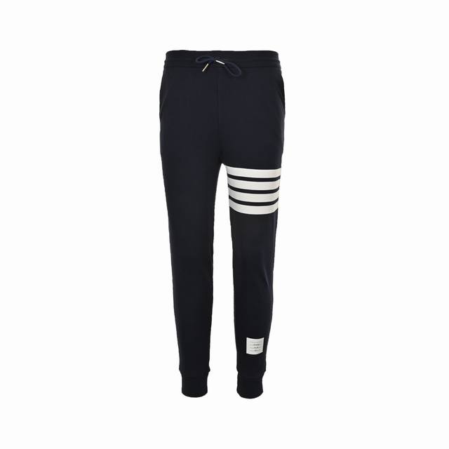 Thom Browne classic yarn-dyed four-bar casual trousers are made from a professio
