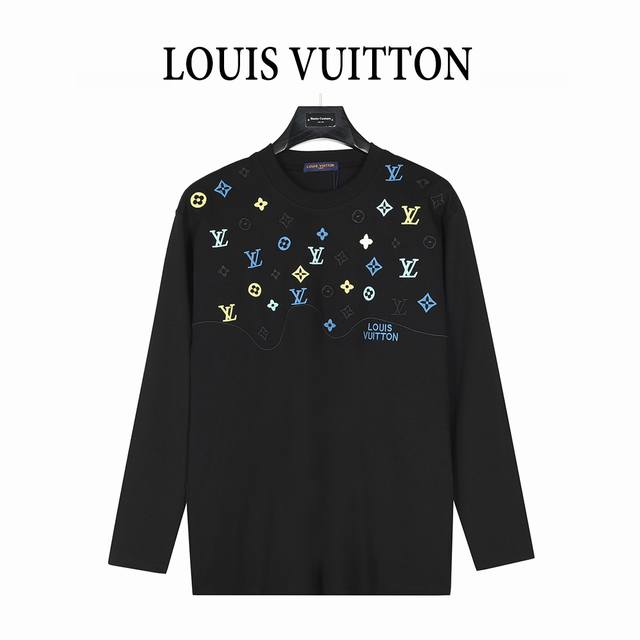Louis Vuitton 25Fw Colorful Monogram Logo Embroidered Long-Sleeved T-shirtA ward