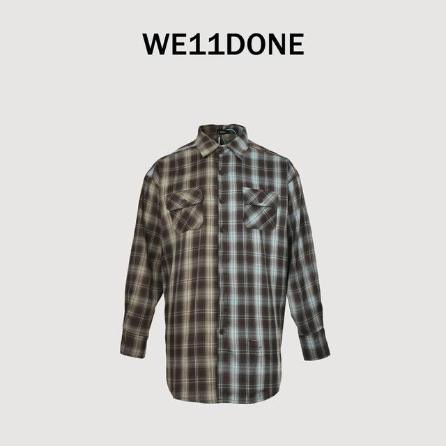 We11 Done autumn new American retro letter embroidery patchwork contrast color p