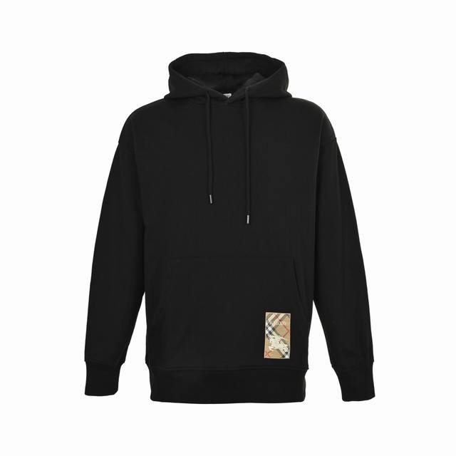 Burberry 25Fw Warhorse Check Logo Hooded Sweatshirt with Patch Label. Made from