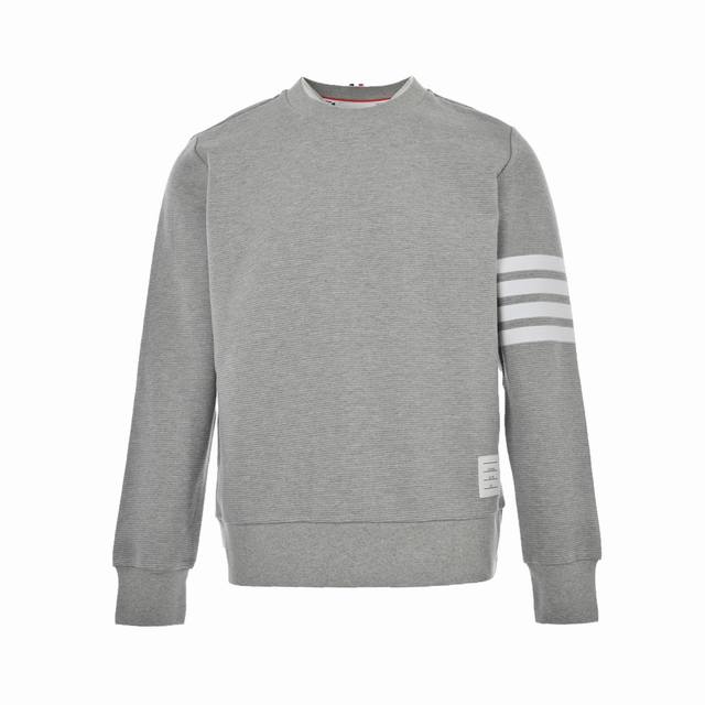 Thom Browne 23Fw ripple crewneck sweatshirt . Made of 420g cotton waffle materi