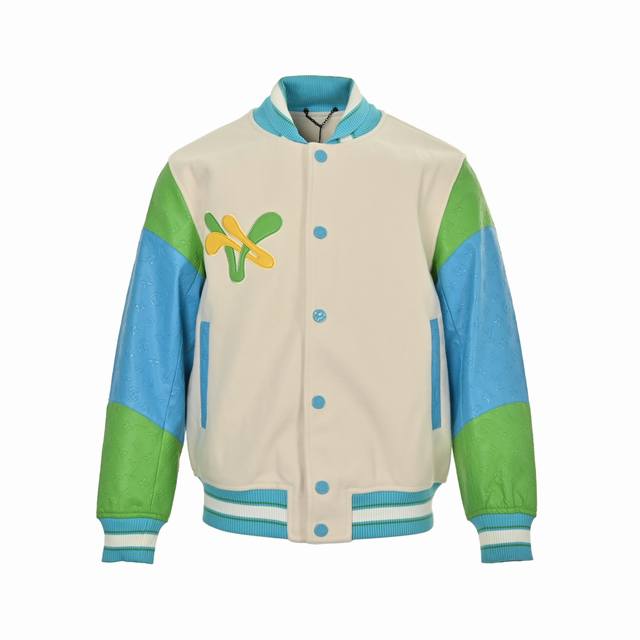 Louis Vuitton Duck Towel Embroidered Sleeves with Monogram Embossed Baseball Jac