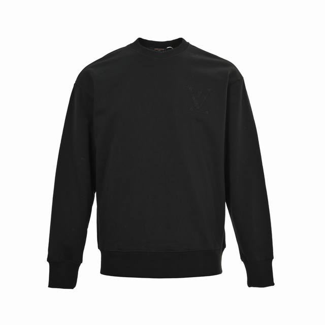 Louis Vuitton 25Fw crewneck sweatshirt with front and back logo embroidery. Embr