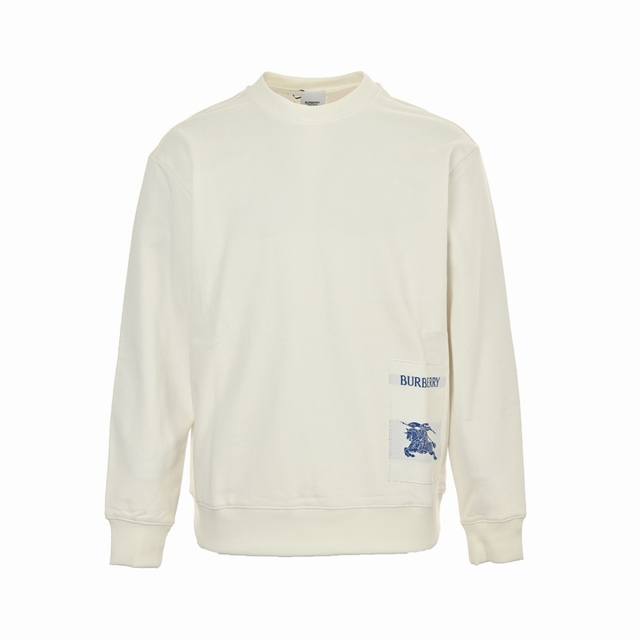 Burberry 24Fw Warhorse Patch Crewneck SweatshirtMade from custom bamboo cotton t