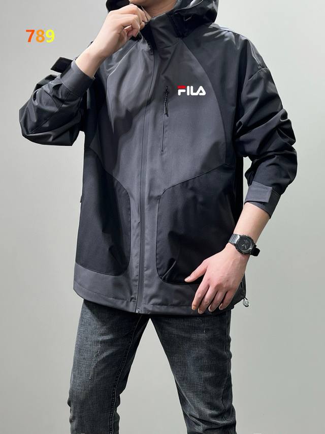 High quality Fila's new autumn outdoor jacket 25Ss new product with detachable h