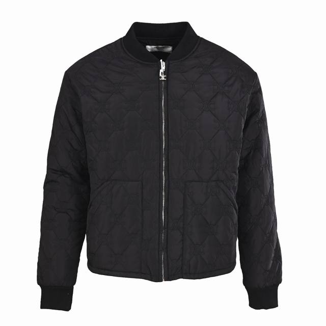 Celine Ce Arc de Triomphe all-over print quilted jacketCustomized diamond-patter