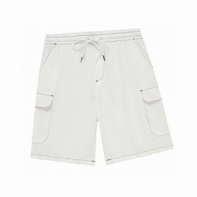 Prada summer new style nylon casual shorts with visible triangle logo, classic l