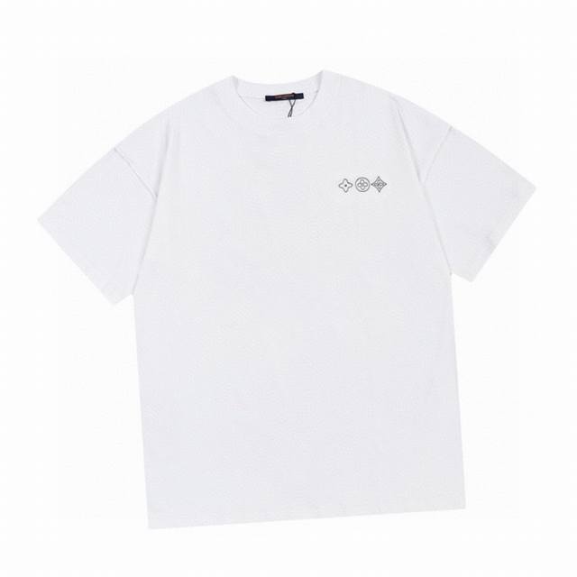 Louis Vuitton New summer classic cashew flower embroidered round neck short-slee