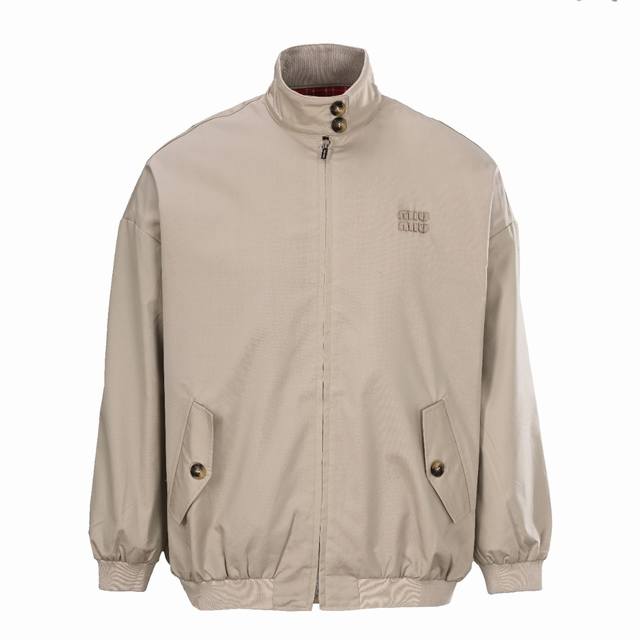 Miu Miu Mm letter embroidered stand collar jacket Authentic 27811 purchased and