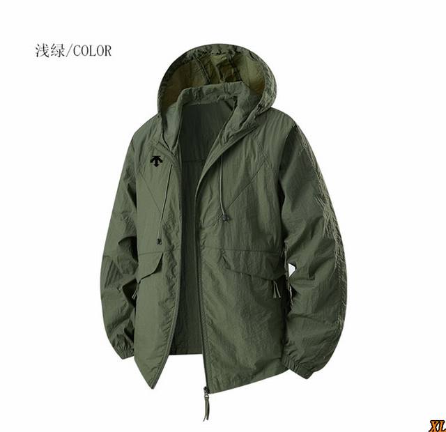 Descente exclusive real shot of the new summer high-quality couple's hooded pers