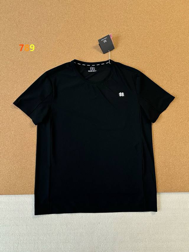 Kolon Sport Unisex Solid Color Simple Casual 3D Rubber Logo Short-Sleeved Urban