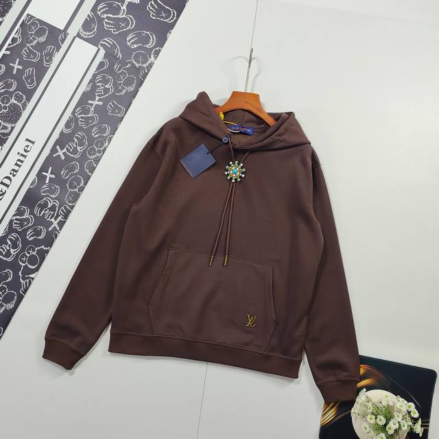 Size S-Xl Featured Louis Vuitton Sweatshirt 2025 Autumn New Product 1V Turquoise