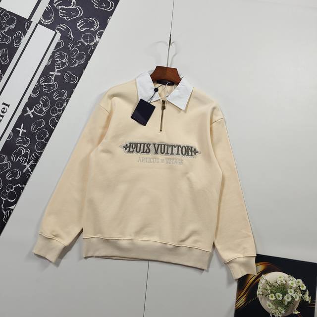 Size S-Xl Featured Louis Vuitton Sweatshirt 2025 Autumn New Product Lv Half Zipp