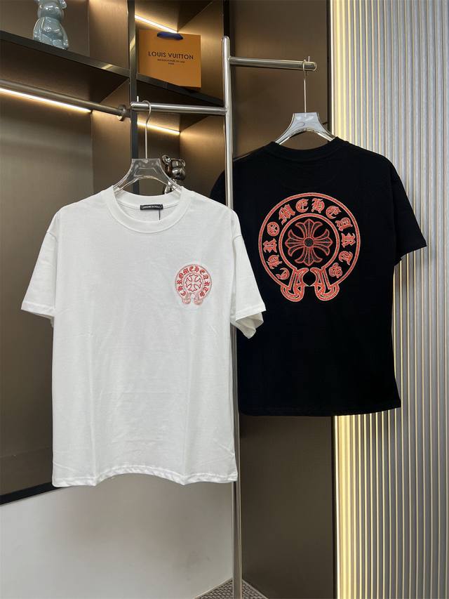 Chrome Hearts 2025Ss new couple's casual short-sleeved T-shirt with front and ba