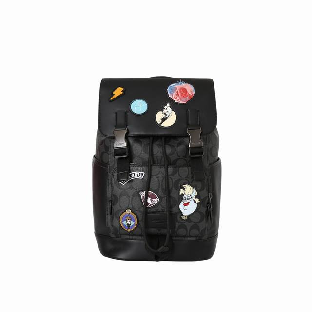 Coach x Disney Track 27 Classic Monogram Drawstring Closure with Cartoon Logo Pa