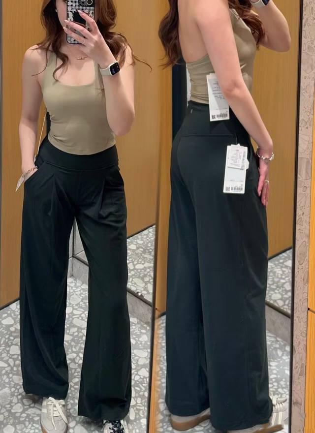 Black Model Picture - Lululemon Align Wide Leg PantsLululemon Align Hr Wide Leg