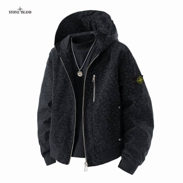 New Arrival! ! ! ! Stone Island 2025 Autumn and Winter Hong Kong Style Hooded W