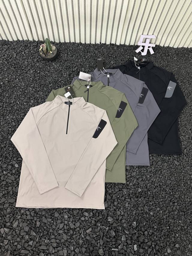 Arcteryx Early Fall New Arrival: Casual, Solid Color, Breathable, Stand-Up Colla