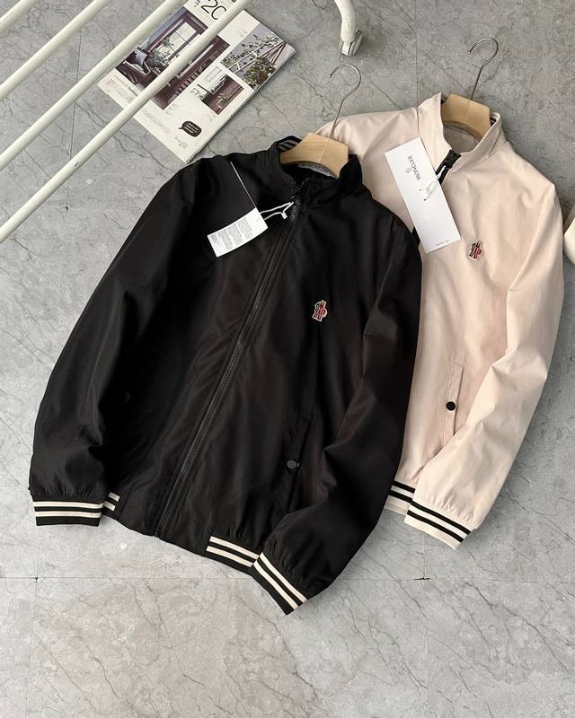 Moncler Moncler scissor-labeled casual jacket with a stand-up collar for men and