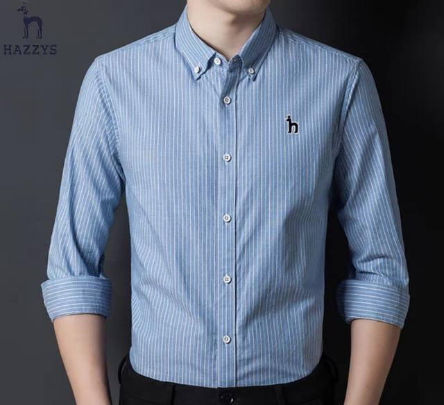 Haggis striped shirt! 2025 Fall new Hazz*S men's shirt! Classic stripes and sty
