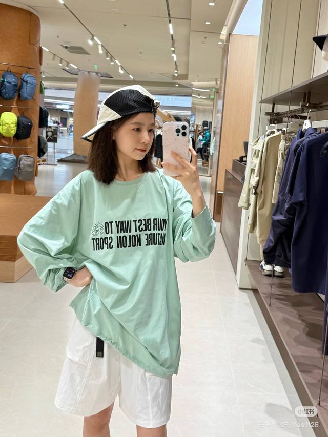 Model Image High-quality long-sleeved Kolon Sport 25-year two-tone long-sleeved