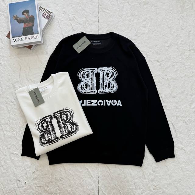 New arrivalBalenciaga 25 new style reverse letter graffiti logo on the chest cou