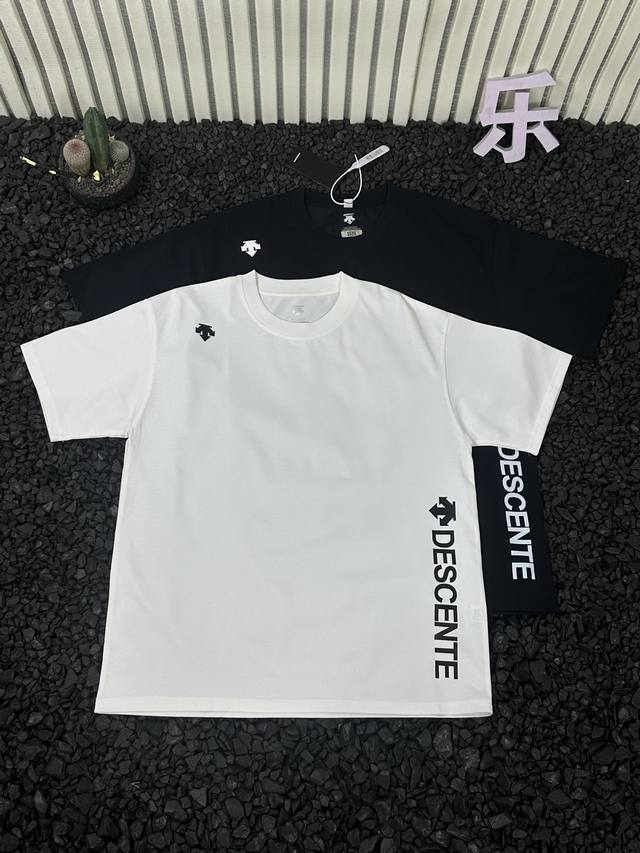 New sizes S to 3Xl Descente classic basic style couple short-sleeved T-shirt wi