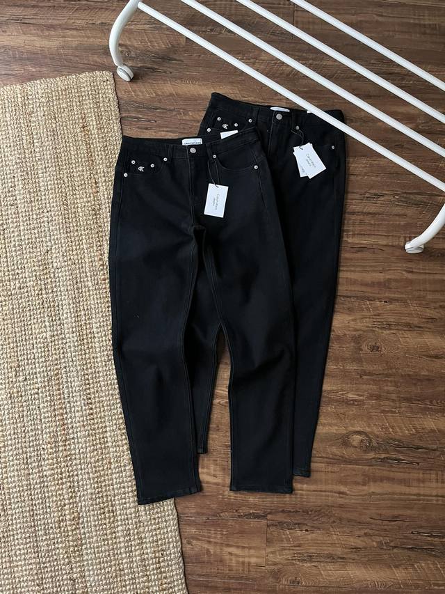 Ck Jeans men's fitted wedge-shaped breathable black washed slightly stretch tape