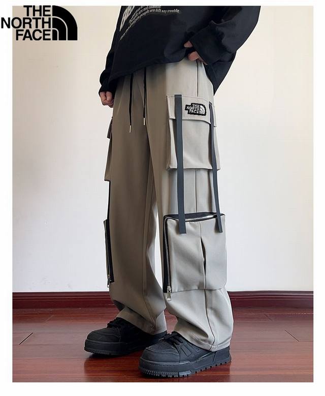 The North Face 25 new summer style, multi-pocket elastic waist loose slim straig