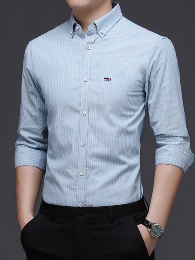 Exclusive first release! Tommy Jeans striped shirt! Made by Changzhou Esquel! G