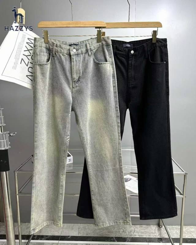25Ss New Fall Release! Hazzys men's jeans, trendy and casual, with a slim, versa