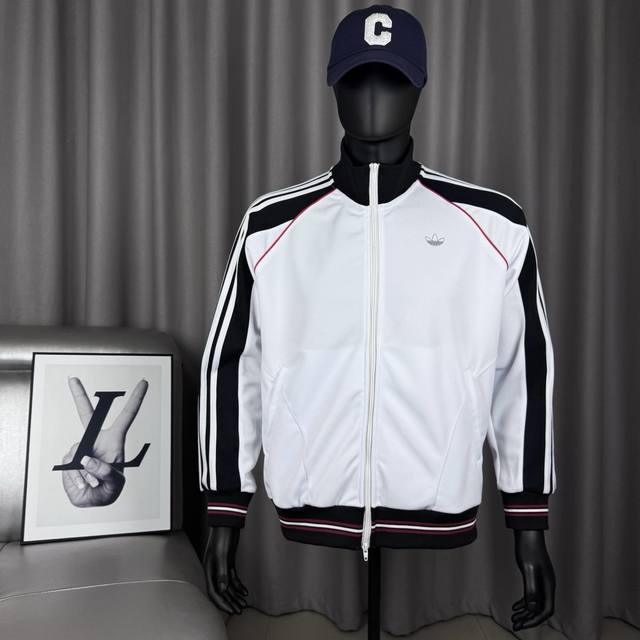 Exclusive product Adidas co-branded clover retro college style sports zipper jac