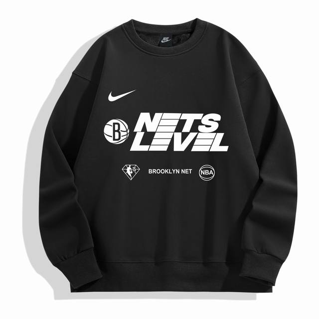 NBA x Nike Nets Spring/Autumn Training Suit Crewneck Sweatshirt. Made from Xinj