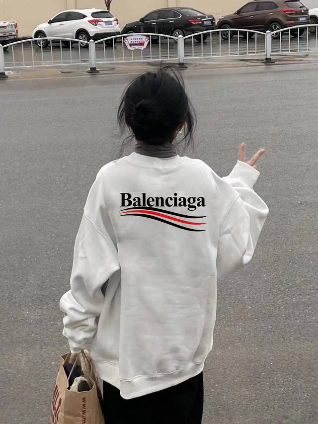 Balenciaga Coke Wave Spring and Autumn Round Neck SweatshirtSelected Xinjiang Ch
