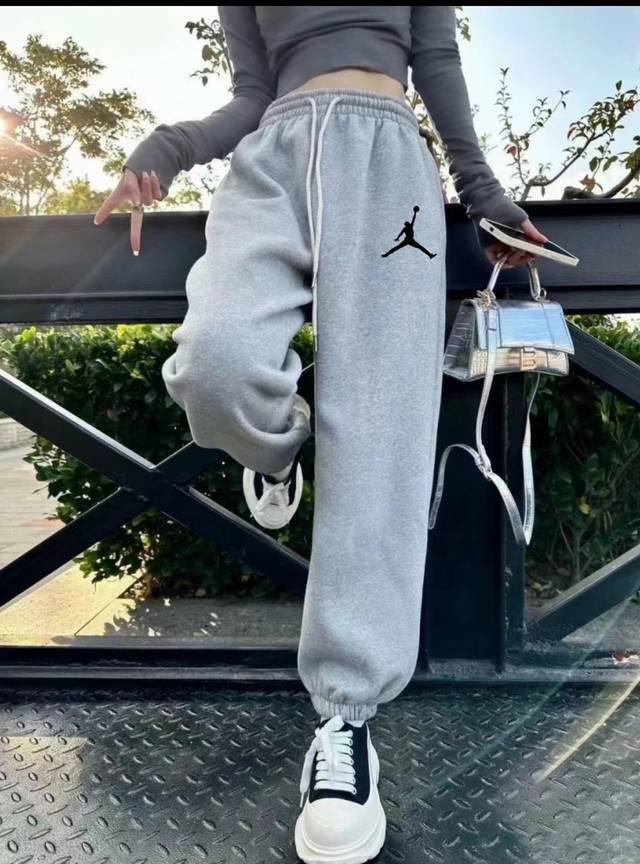 Air Jordan Aj super spring and autumn versatile classic loose sweatpants cropped