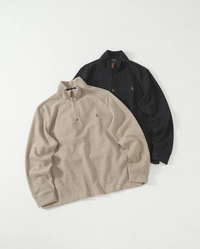 For , this Ralph Lauren Polo color pony logo half-zip turtleneck long-sleeved