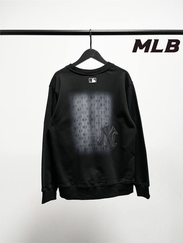 Mlb's new, fuzzy monogram all-over round-neck sweatshirt! Complete with three la