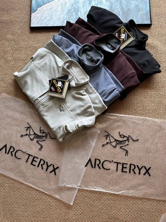 Arc'teryx Solano Jacket Windproof Stand Collar Outdoor Softshell Fleece Jacket O