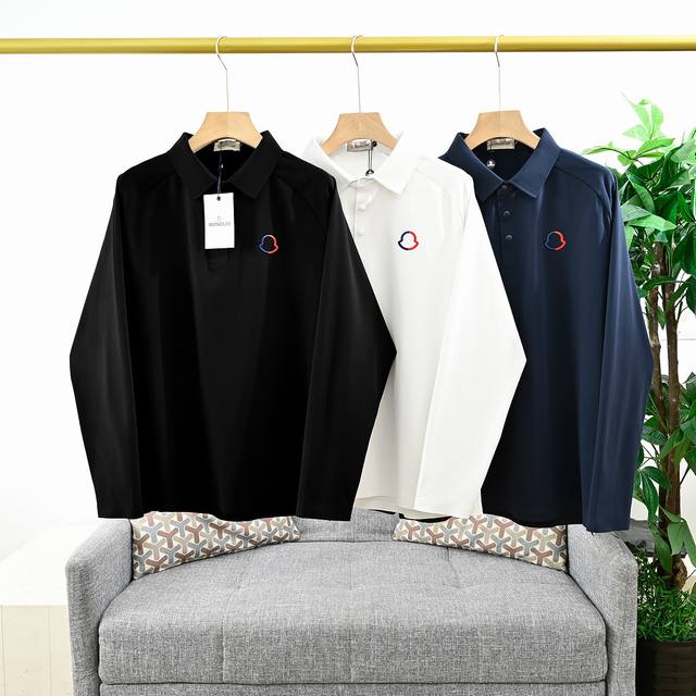 , Order number: 1801# Moncler's latest autumn lapel embroidered brushed long-sl