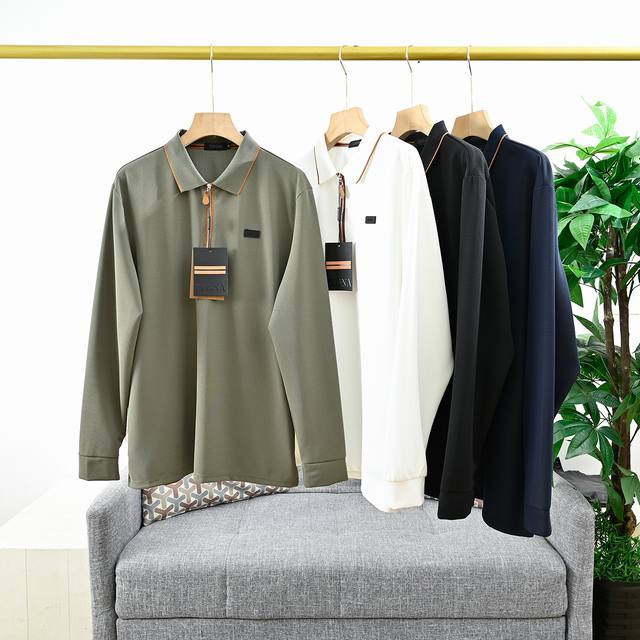 , order number: J2535# Zegna's latest classic men's lapel long-sleeved stand-alo