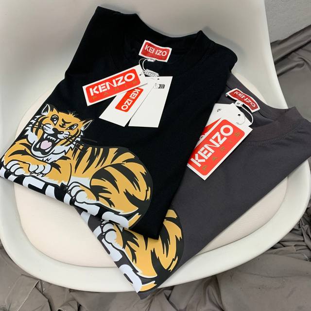 High-quality Kenzo new couple's round-neck short-sleeved T-shirt, the same styl